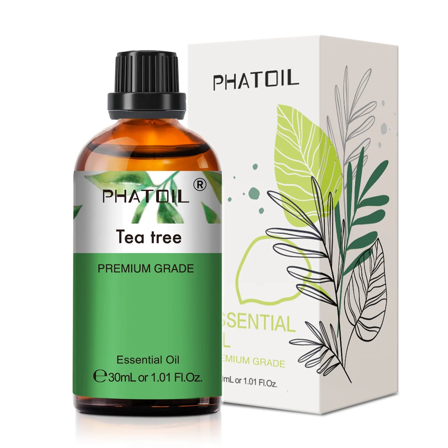 PHATOIL 1 Stk. Ätherisches Aromatherapieöl 30ml Zitrone Eukalyptus Lavendel Bergamotte Jasmin Wacholder Rose Vanille Ätherisches Aromaöl