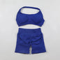 2Pcs Impacts Gym Set Tank Tops High Waist Scrunch Seamless Shorts Gym Suit Fitness Clothes Activewear Workout