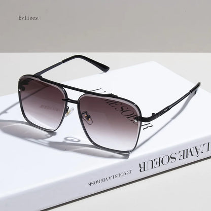 2025 Metal Punk Big Frame Sunglasses for Men Women Cool Driving Glasses Brand Design Square Sun Glasses Goggles UV400 Eyewear