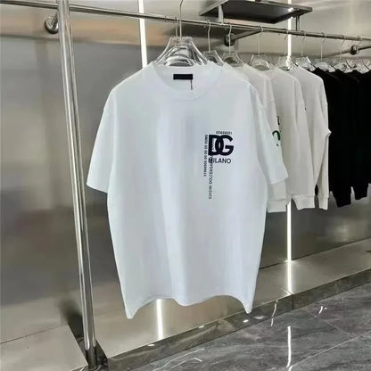 2024 Men's And Women's Fashion High Quality Summer Luxury Ed Letter T-shirt Pure Cotton Trendy Short Sleeved Tops T-shirtsAutumn