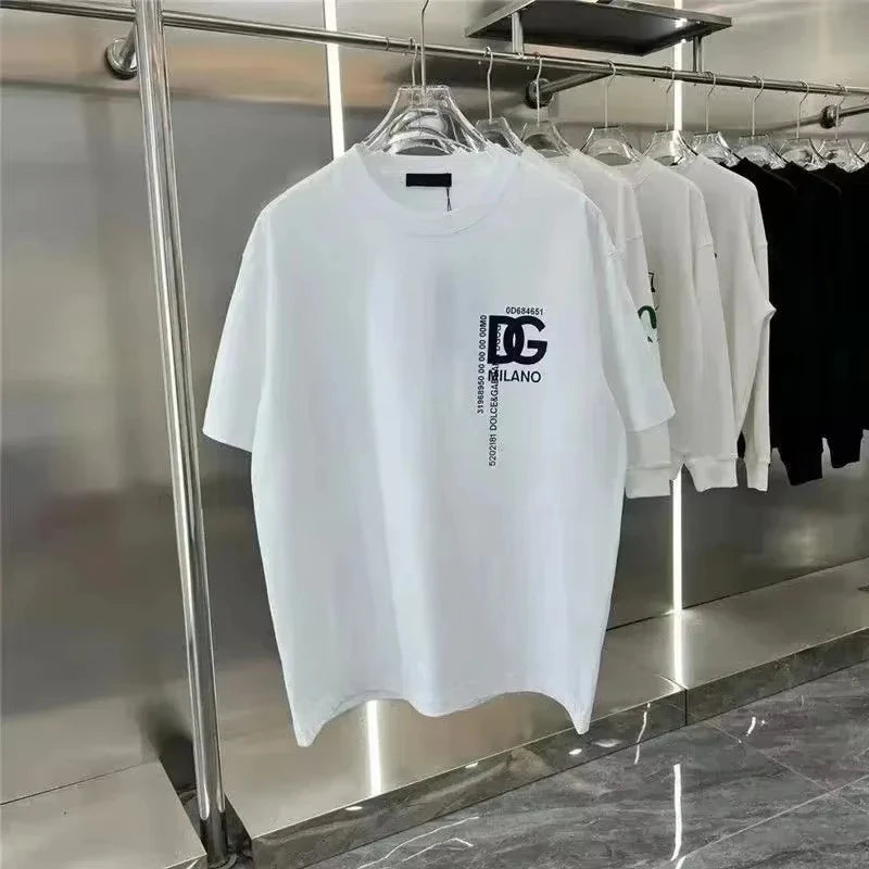 2024 Men's And Women's Fashion High Quality Summer Luxury Ed Letter T-shirt Pure Cotton Trendy Short Sleeved Tops T-shirtsAutumn
