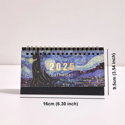 Vintage Coil Desk Calendar Tabletop Flip Memo card