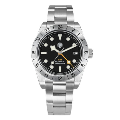 San Martin Neu 39mm NH34 BB GMT Automatische Mechanische Uhr Sportuhr Saphir Leuchtend Wasserdicht 100m für Herren Relogio SN0054