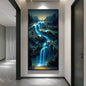 Flowing Water Wealth LED Hanging Mural Lamp Home Decor