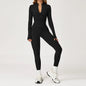 Women Gym Workout One-Piece Zipper Yoga Jumpsuit Outdoors Tracksuits Fitness Sports Bodysuit Female Running Sports Sexy Jumpsuit