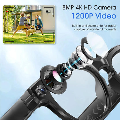 800W Camera AI Smart Translation Sunglasses – Waterproof, Color-Changing, Photo & Video