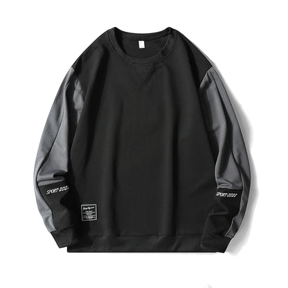 2025 Neues Herren Freizeit Sweatshirt Hoodie Männer Harajuku Streetwear Pullover Männlich Patchwork Locker O-Neck Mode Hip Hop Hoodies
