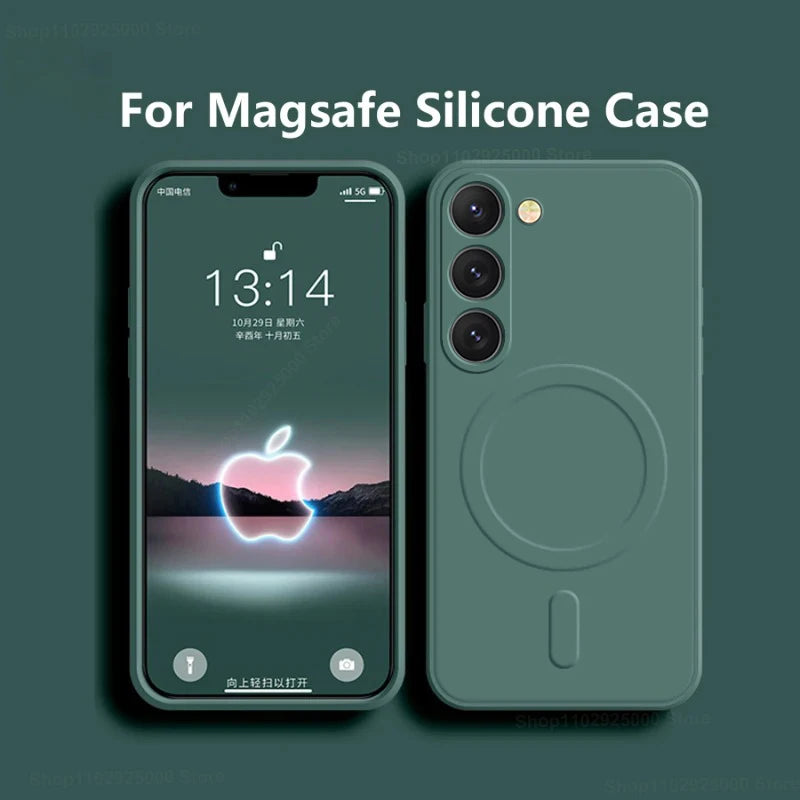 MagSafe Silicone Case Samsung S25 S26 S24 S23 | Wireless