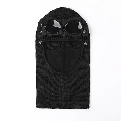 1 Stück Trendige Herbst-Winter-Warme Mützen Pilotenbrille Männer Frauen Ohrenschutz Winddichtes Radfahren Vollgesichtsbedeckung Warme Strickmütze