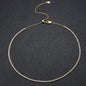 2mm Moissanite Tennis Necklace For Women S925 Silver Plated 18K Gold Sparking Rhinestone Choker Chain Wedding Jewelry Adjustable