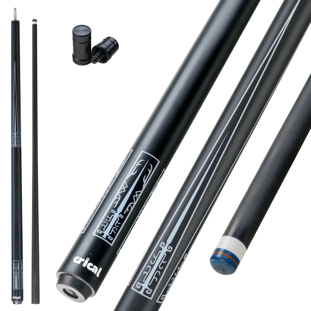 Crical Carbon Fiber Pool Cue Stick Carbon fiber Billiard Cue Stick Kit  low deflection 3/8*8 joint with billar Cases