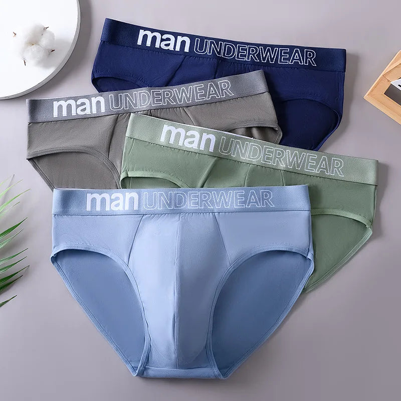4 Stück Herren Sexy Slips Studentenmode Unterwäsche Herren Slips Atmungsaktive Elastische Große Größe Herren Unterhosen Buchstabenbunddruck
