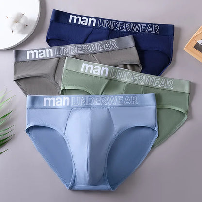 4 Stück Herren Sexy Slips Studentenmode Unterwäsche Herren Slips Atmungsaktive Elastische Große Größe Herren Unterhosen Buchstabenbunddruck