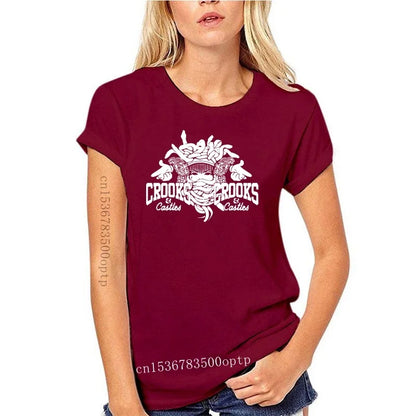 New Crooks Castles Logo Black T Shirt Herren Damen Unisex Tumblr Tee Sleeve Harajuku Tops