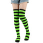 1 Paar stylische knielange JK-Socken, Damen-Streifensocken, hohe Socken, Mädchen-Oberschenkel-Socken. Mehrfarbige gestreifte niedliche Socken