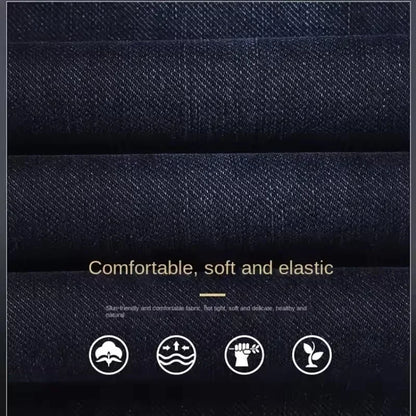 Brand Men's Straight-leg Jeans High-quality Light Luxury Embroidered Casual Versatile Fashion Slimming Smooth Silhouette Style