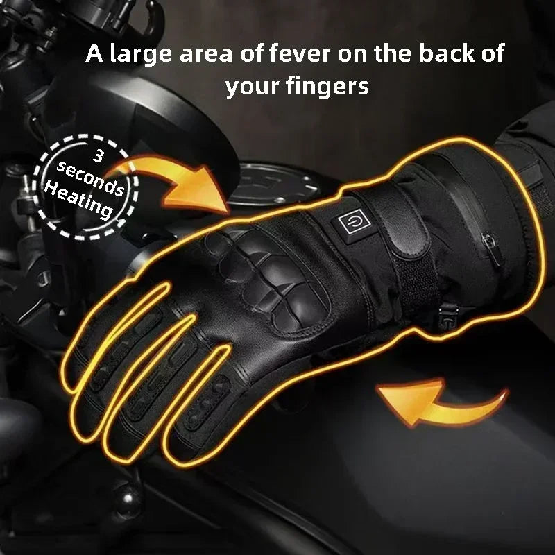 heated Tatical Glove Motorcycle Gloves Man Bicycle Supplies for You Automobiles and Motorcycles Bike Accessories Men's Cycling