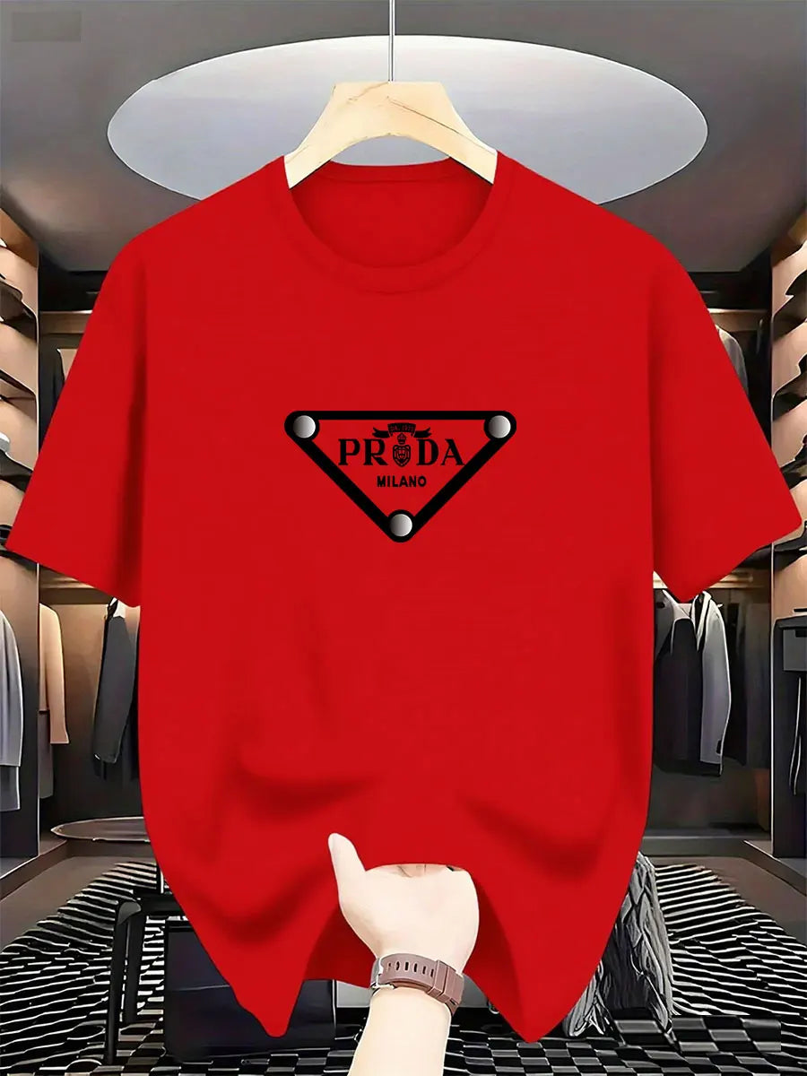 Milan Fashion Men's Luxury Printed Cotton T-Shirt