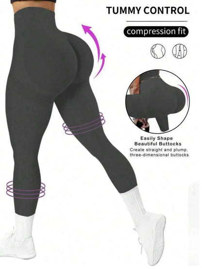 Teglex Women's High-Waist Seamless Yoga Capri Pants | Sculpting Tummy Control Leggings