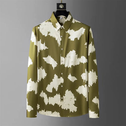 Men's Luxury Print Long Sleeve Casual Shirt