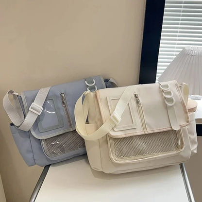 Bags for Girls New Transparent Itabag Shoulder Crossbody Bag  Badges Display Plate Ita Bag
