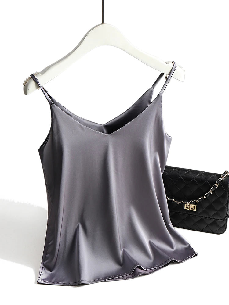 Satin Halter Cami Top – Women's Summer