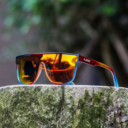 KAROS Polarized Oversized Fashion Sunglasses Men Women Outdoor Large Frame Sports Goggle Beach Sun Glasses Polarized UV400 Eyew