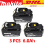 Makita Original Lithium ion Rechargeable Battery 18V 6000mAh 18v Replacement Batteries BL1860 BL1830 BL1850 BL1860B