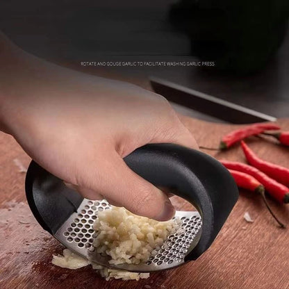 Stainless Steel Garlic Press Crusher - Manual Mincer