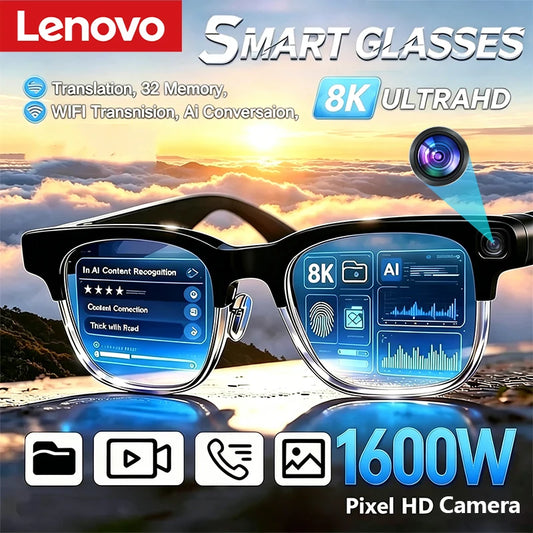 AI Smart Glasses 8K Remote Control Touch Bluetooth Touch