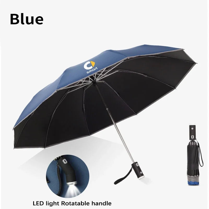 For Smart Eq Fortwo Forfour 453 451 452 450 454 Roadste Car Fully Automatic Reflective Sun Umbrella Folding Sunshade Accessories