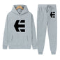 E Logo Bold Symbol Design Art Print  Hooded Loose Pullover Street Sweatshirt