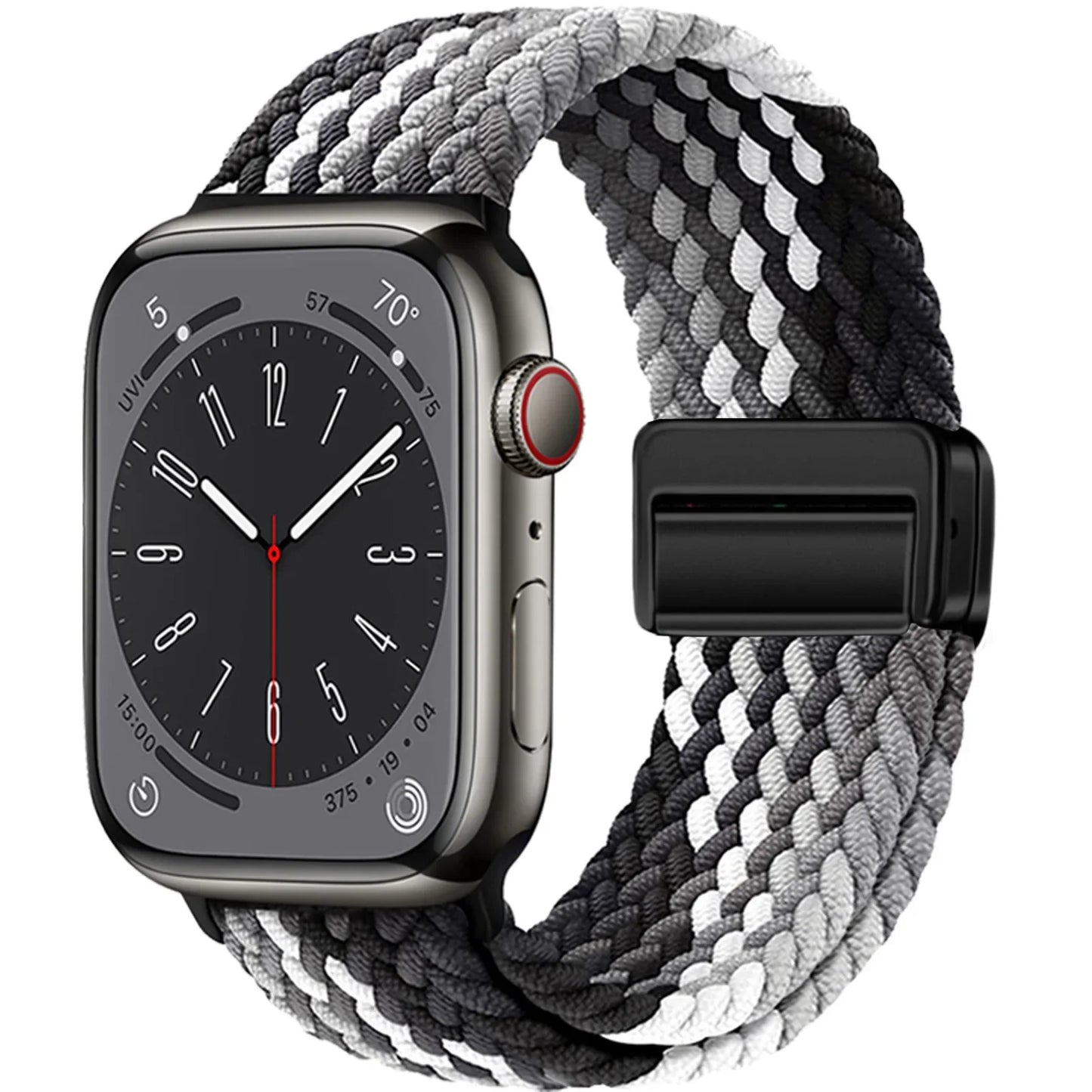Geflochtenes Armband für Apple Watch 44mm 40mm 45mm 49mm 41mm 38mm Schnallenarmband iWatch Series SE 7 3 6 8 9 Ultra 2 Magnetisches Armband