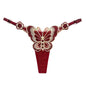 Sexy Lace Thong Women Butterfly Low Waist Panties G strings Transparent Mesh Briefs Adjustable Waist Panties Culotte Femme