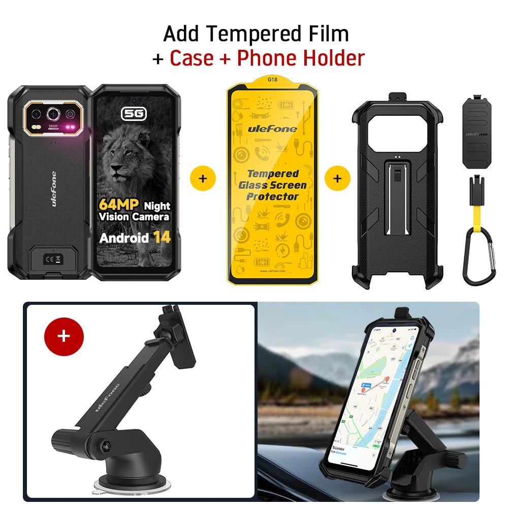 Teglex Ulefone Armor 27 Pro 5G Robustes Smartphone | 10600mAh | 64MP Nachtsicht | 24GB | IP68