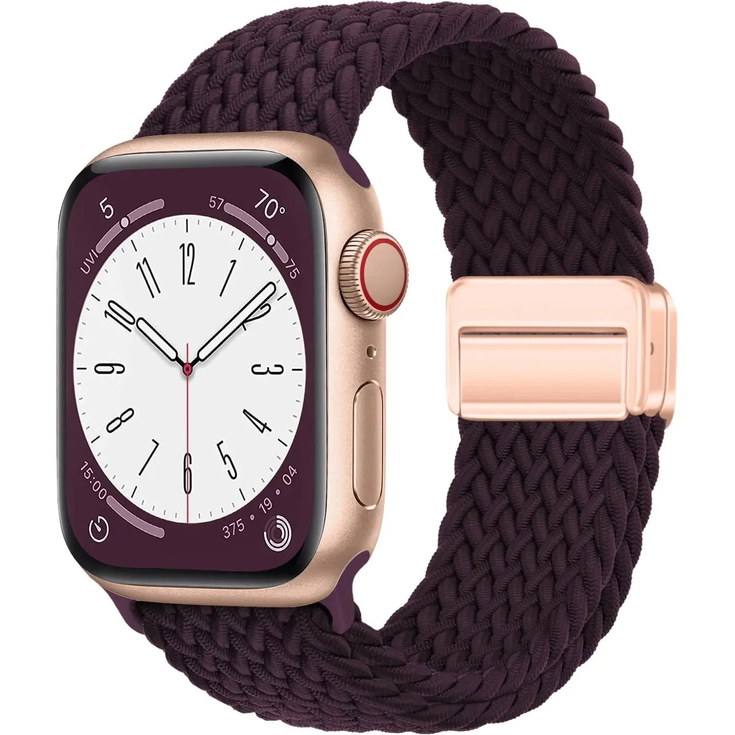 Geflochtenes Armband für Apple Watch 44mm 40mm 45mm 49mm 41mm 38mm Schnallenarmband iWatch Series SE 7 3 6 8 9 Ultra 2 Magnetisches Armband
