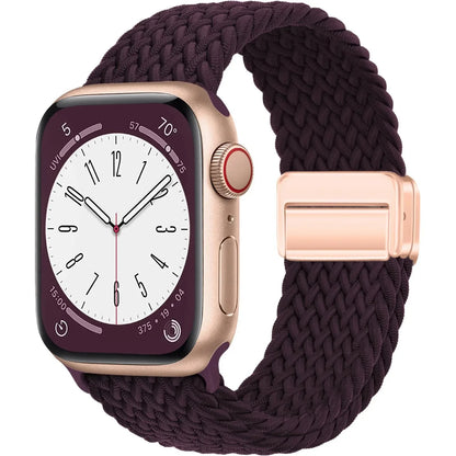 Geflochtenes Armband für Apple Watch 44mm 40mm 45mm 49mm 41mm 38mm Schnallenarmband iWatch Series SE 7 3 6 8 9 Ultra 2 Magnetisches Armband