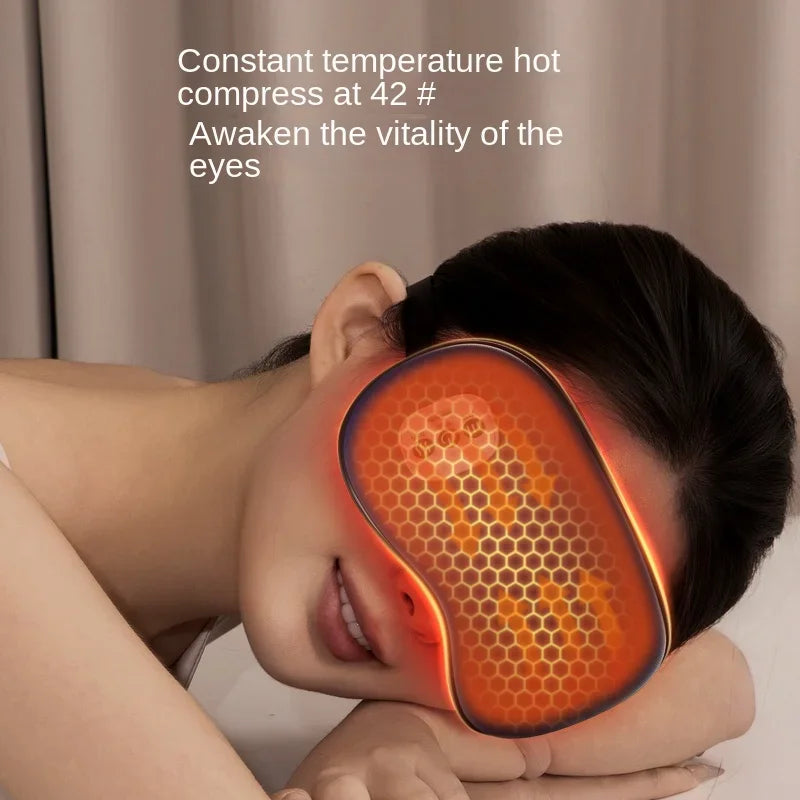 Hot compress massage heating eye mask lunch break shading to relieve eye fatigue intelligent eye protection device adult student
