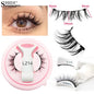 Heiß 1 Paar magnetische Wimpern, handgefertigt, flauschige Nerz-Imitat-Wimpern, wiederverwendbare natürliche falsche Wimpern und magnetische Pinzetten Set Make-up