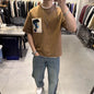 Men's Contrast Color Printed Couple T-Shirt – Spliced