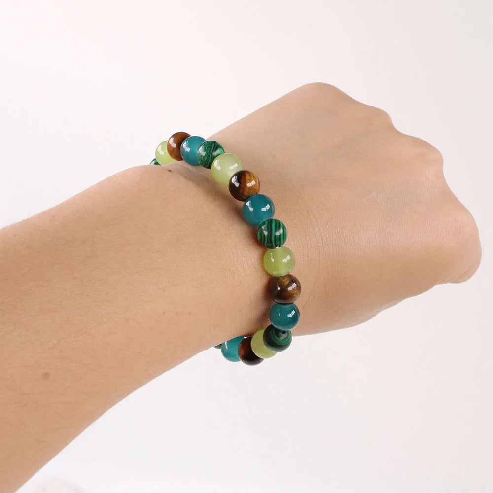 rich money bracelet women tiki Bohemian Natural stone Tiger eye stone bangles trendy Holiday Teacher's Day ladies jewellery