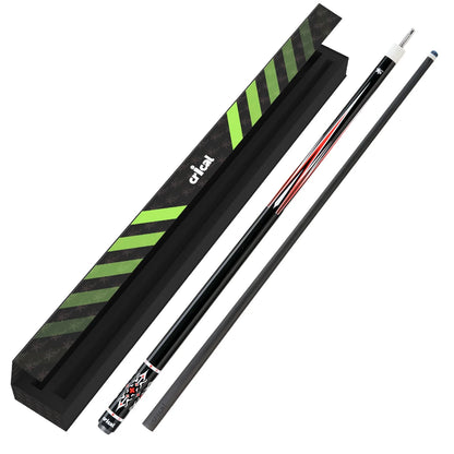 CRICAL CL-PRO Carbon Fiber Pool Cue Stick with 12.5mm Tip 3 * 8/8 Joint Pin  Low Deflection  for Professional 1/2 Billiard Cue