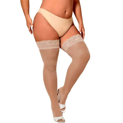 Plus Size Silk Fishnet Over Knee Socks 3XXL