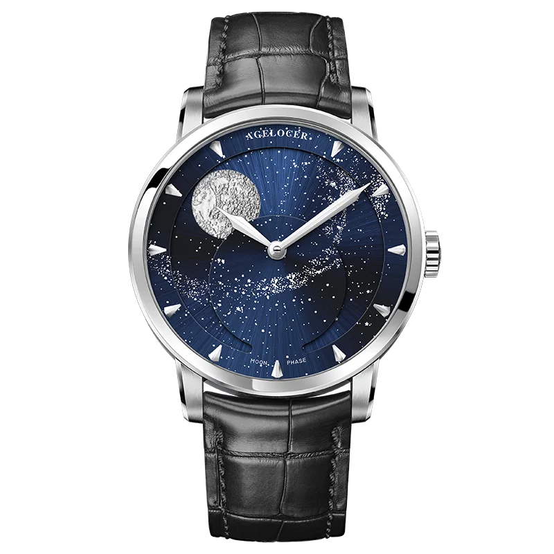 Astronomer Watch Van Gogh Oil Painting Luxury Automatic Mechanical Moon Phase Watch