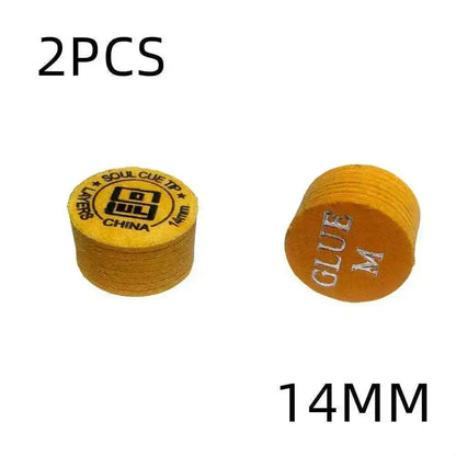 2/1PCS 14mm Billiards Pool Cue Tips 8 Layers M/H Hardness For Billiard Soul Cue Head Snooker Tips