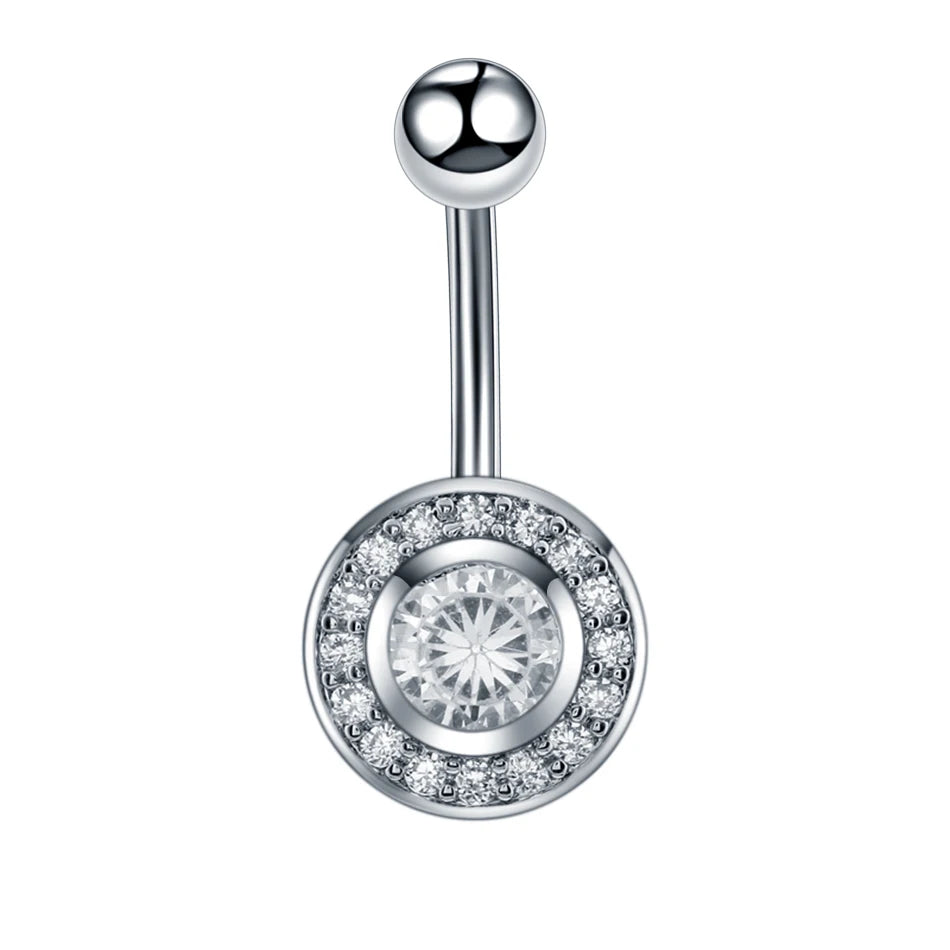 1Pc Surgical Steel Belly Button Ring Navel Nombril Piercing CZ Belly Ring Sexy Women Belly Piercing Body Jewelry Ombligo 14G