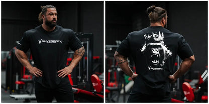 SILVERBACK Men's Oversized Gym Muscle Fitness T-Shirt