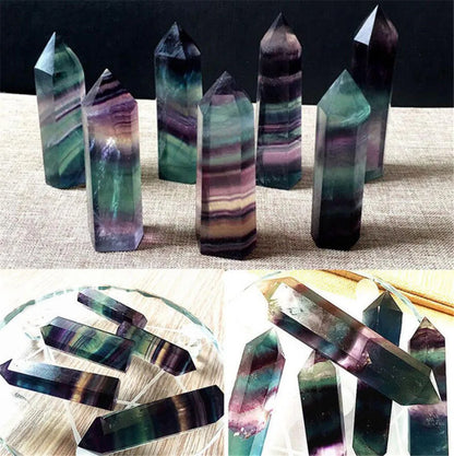 Natural Fluorite Crystal Hexagonal Wand 4-7CM
