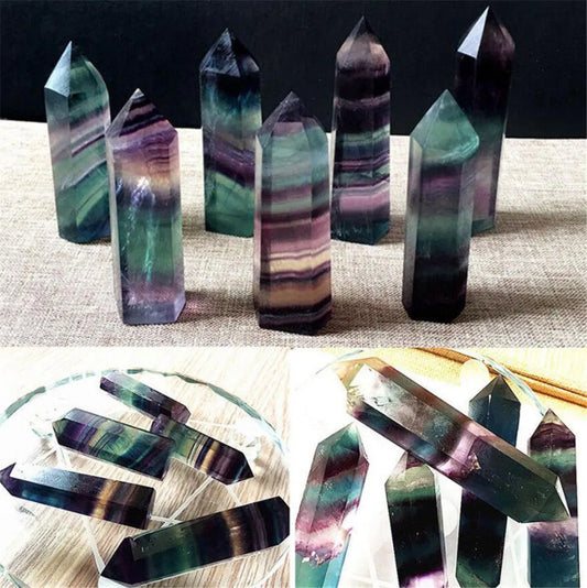 Natural Fluorite Crystal Hexagonal Wand 4-7CM