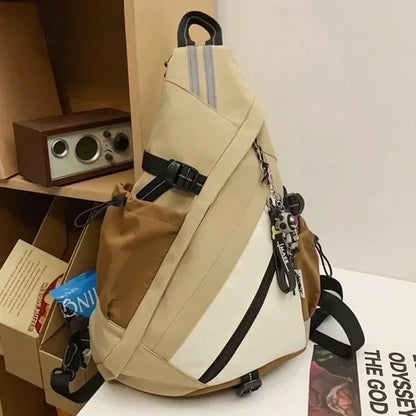 NEU Hip Hop Sport Motorrad Rucksack Männer Frauen Multifunktions Wasserdichte Reise Einzel Schulter Schultasche Crossbody Brusttaschen